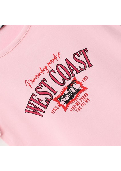 Kız Çocuk Kısa Kol Tişört - 32453 - Pembe fiyatları