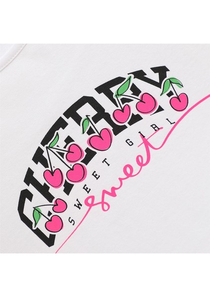 Kız Çocuk Kısa Kol Tişört - 32470 - Beyaz fiyatları