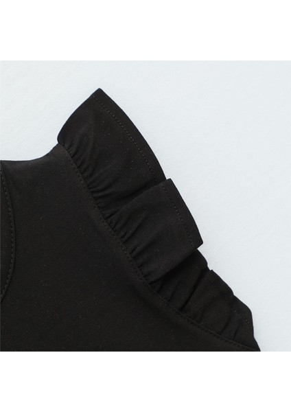 Kız Çocuk Kısa Kol Tişört - 32512 - Siyah modelleri