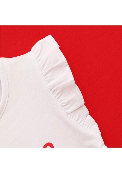 Kız Çocuk Kısa Kol Tişört - 32512 - Beyaz modelleri