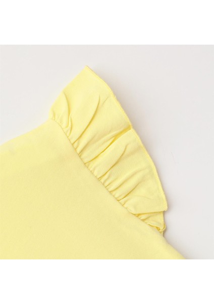 Kız Çocuk Süprem Kısa Kol Tişört - 32440 - Sarı modelleri