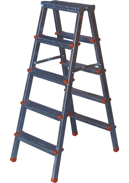 Yakut Serisi - 5+5 Basamaklı Çift Çıkışlı Galvanizli Profil Merdiven (Ev, Bahçe, İşyeri İçin Uygun)