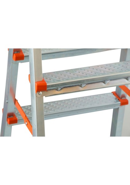 Yakut Serisi - 5+5 Basamaklı Çift Çıkışlı Galvanizli Profil Merdiven (Ev, Bahçe, İşyeri İçin Uygun)