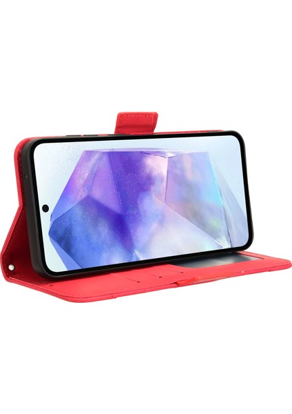 Samsung Galaxy A55 5g Flip Pu Deri Darbeye Dayanıklı Koruyucu Kılıf Kredi Kartı Tutucu ile Uyumlu (Yurt Dışından) indirimleri