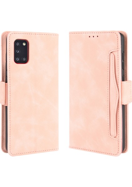 Samsung Galaxy A31 Flip Pu Deri Darbeye Dayanıklı Koruyucu Kılıf Kredi Kartı Tutucu ile Uyumlu (Yurt Dışından)
