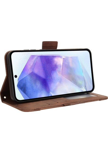 Samsung Galaxy A55 5g Flip Pu Deri Darbeye Dayanıklı Koruyucu Kılıf Kredi Kartı Tutucu ile Uyumlu (Yurt Dışından) indirimleri