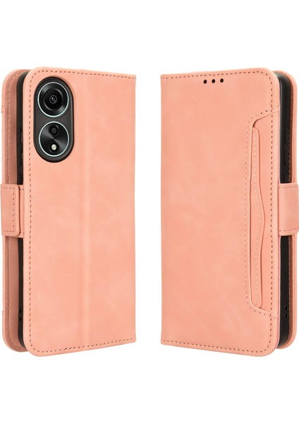 Oppo A78 4g Flip Pu Deri Darbeye Dayanıklı Koruyucu Kılıf Kredi Kartı Tutucu ile Uyumlu (Yurt Dışından)