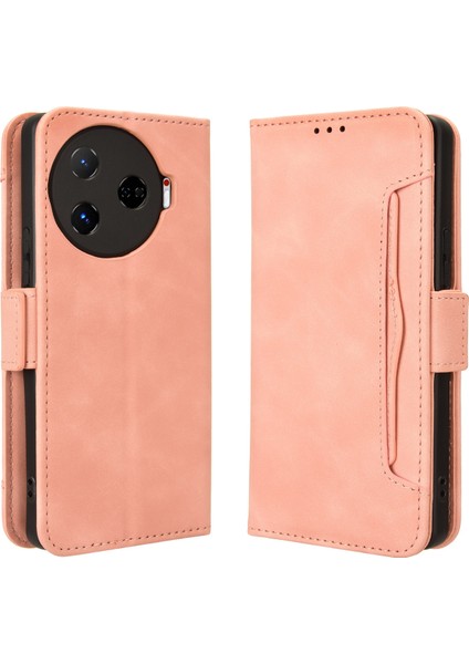 Tecno Camon 30 Pro 5g Flip Pu Deri Darbeye Dayanıklı Koruyucu Kılıf Kredi Kartı Tutucu ile Uyumlu (Yurt Dışından)