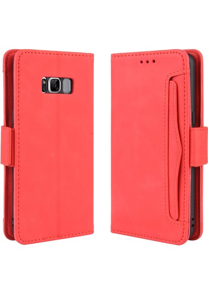 Samsung Galaxy S8 Plus Flip Pu Deri Darbeye Dayanıklı Koruyucu Kılıf Kredi Kartı Tutucu ile Uyumlu (Yurt Dışından)