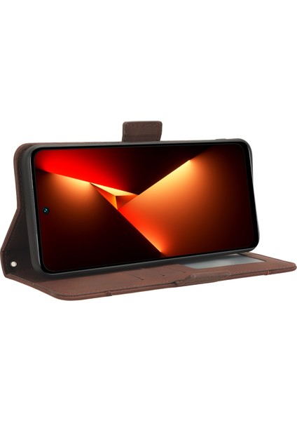 Tecno Pova Neo3 Flip Pu Deri Darbeye Dayanıklı Koruyucu Kılıf Kredi Kartı Tutucu ile Uyumlu (Yurt Dışından)