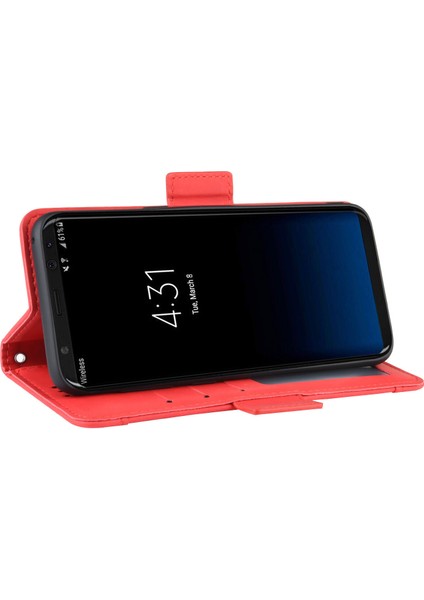 Samsung Galaxy S8 Plus Flip Pu Deri Darbeye Dayanıklı Koruyucu Kılıf Kredi Kartı Tutucu ile Uyumlu (Yurt Dışından)