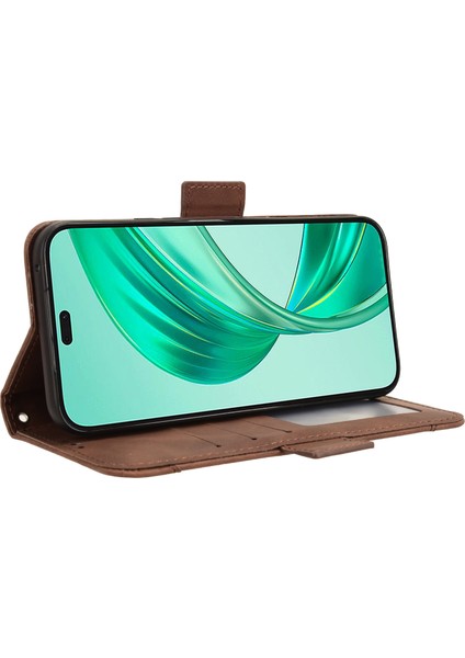 Honor X8C 4g Flip Pu Deri Darbeye Dayanıklı Koruyucu Kılıf Kredi Kartı Tutucu ile Uyumlu (Yurt Dışından)