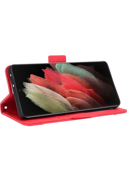 Samsung Galaxy S21 Ultra Flip Pu Deri Darbeye Dayanıklı Koruyucu Kılıf Kredi Kartı Tutucu ile Uyumlu (Yurt Dışından) indirimleri
