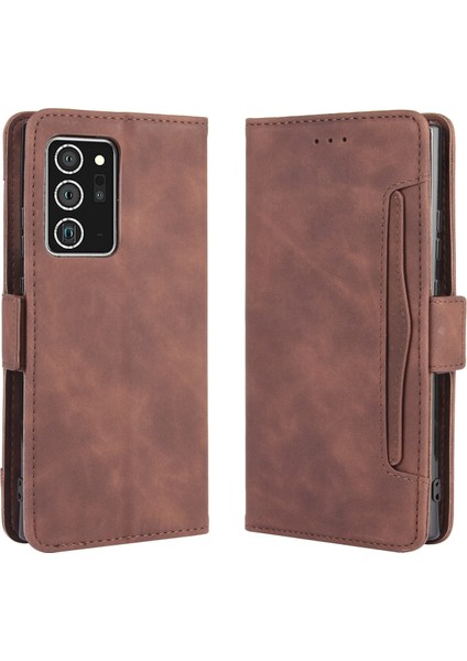 Samsung Galaxy Note 20 Ultra Flip Pu Deri Darbeye Dayanıklı Koruyucu Kılıf Kredi Kartı Tutucu ile Uyumlu (Yurt Dışından)