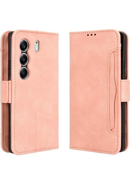 Tecno Camon 40 Pro 4g/5g Flip Pu Deri Darbeye Dayanıklı Koruyucu Kılıf Kredi Kartı Tutucu ile Uyumlu (Yurt Dışından)