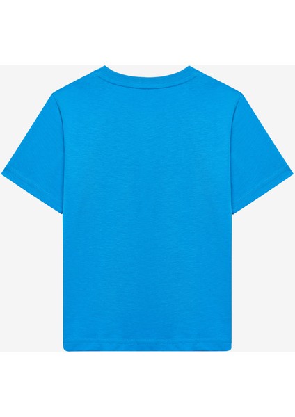 B Regular Fit Graphic Tee T-Shirt Büyük Erkek Çocuk Mavi Tshirt SK2510112-315 fiyatları