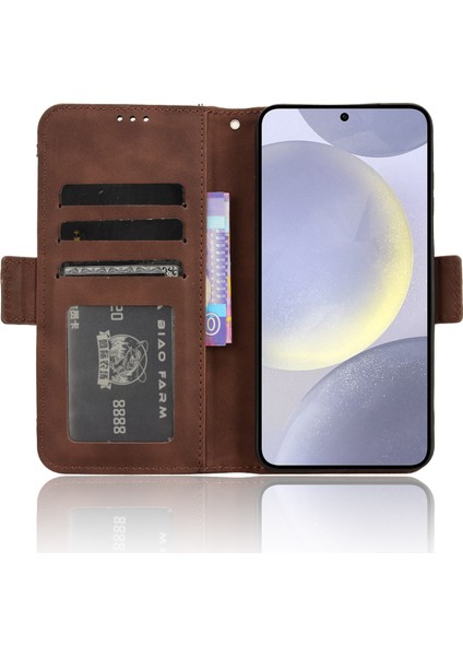 Samsung Galaxy S25 Plus Flip Pu Deri Darbeye Dayanıklı Koruyucu Kılıf Kredi Kartı Tutucu ile Uyumlu (Yurt Dışından)