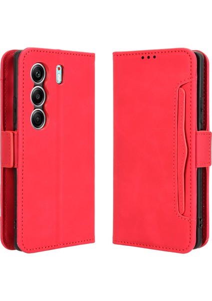 Tecno Camon 40 4g Flip Pu Deri Darbeye Dayanıklı Koruyucu Kılıf Kredi Kartı Tutucu ile Uyumlu (Yurt Dışından)