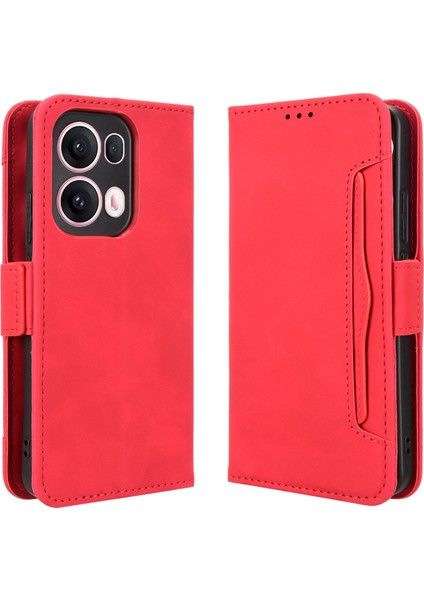 Oppo Reno 13 Pro 5g Flip Pu Deri Darbeye Dayanıklı Koruyucu Kılıf Kredi Kartı Tutucu ile Uyumlu (Yurt Dışından)