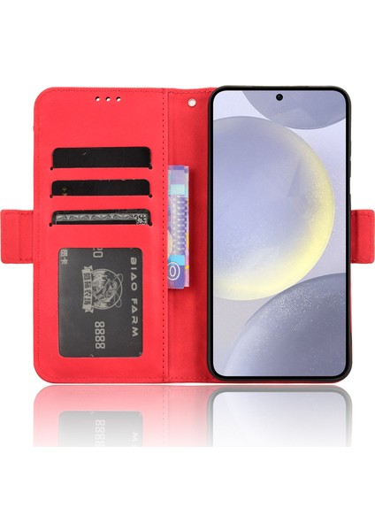 Samsung Galaxy S25 Plus Flip Pu Deri Darbeye Dayanıklı Koruyucu Kılıf Kredi Kartı Tutucu ile Uyumlu (Yurt Dışından)