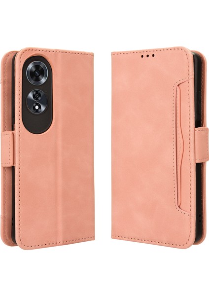 Oppo A60 4g Flip Pu Deri Darbeye Dayanıklı Koruyucu Kılıf Kredi Kartı Tutucu ile Uyumlu (Yurt Dışından)