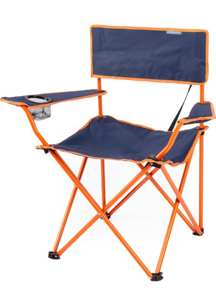 Eco Ergonomik Katlanır Kamp Sandalyesi Lacivert-Turuncu