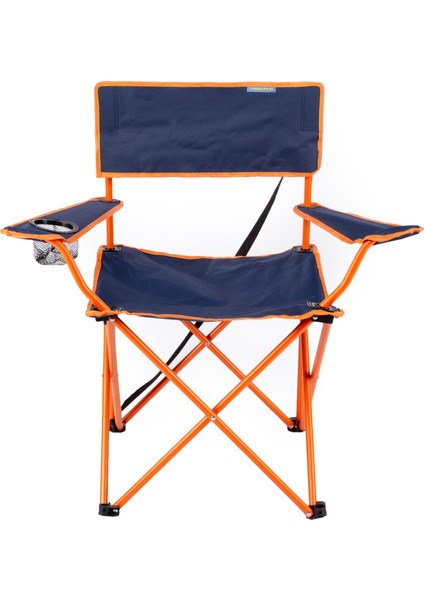 Eco Ergonomik Katlanır Kamp Sandalyesi Lacivert-Turuncu