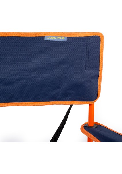 Eco Ergonomik Katlanır Kamp Sandalyesi Lacivert-Turuncu
