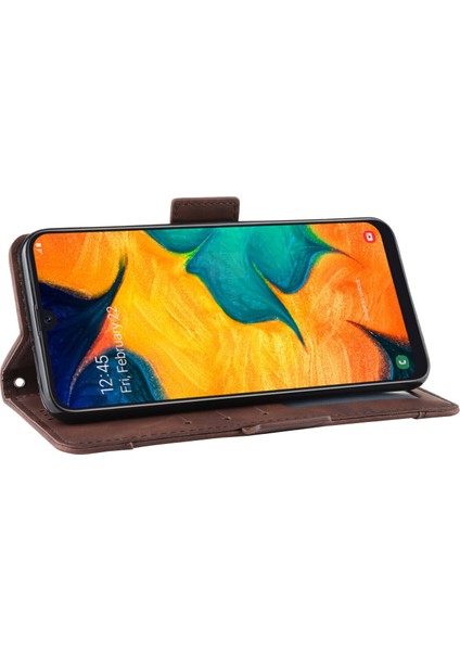 Samsung Galaxy A40 Flip Pu Deri Darbeye Dayanıklı Koruyucu Kılıf Kredi Kartı Tutucu ile Uyumlu (Yurt Dışından)