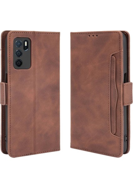 Oppo A16 Flip Pu Deri Darbeye Dayanıklı Koruyucu Kılıf Kredi Kartı Tutucu ile Uyumlu (Yurt Dışından)