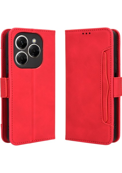 Tecno Spark 20 Pro 4g Flip Pu Deri Darbeye Dayanıklı Koruyucu Kılıf Kredi Kartı Tutucu ile Uyumlu (Yurt Dışından)