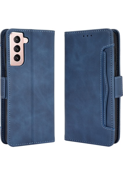Samsung Galaxy S21 Plus Flip Pu Deri Darbeye Dayanıklı Koruyucu Kılıf Kredi Kartı Tutucu ile Uyumlu (Yurt Dışından)