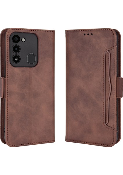 Tecno Spark Go 2022 Flip Pu Deri Darbeye Dayanıklı Koruyucu Kılıf Kredi Kartı Tutucu ile Uyumlu (Yurt Dışından)