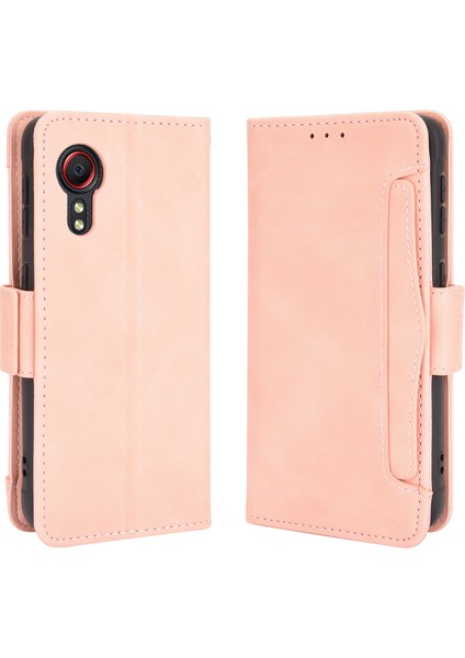 Samsung Galaxy Xcover 5 Flip Pu Deri Darbeye Dayanıklı Koruyucu Kılıf Kredi Kartı Tutucu ile Uyumlu (Yurt Dışından)