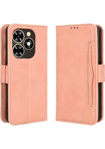 Tecno Spark 20C Flip Pu Deri Darbeye Dayanıklı Koruyucu Kılıf Kredi Kartı Tutucu ile Uyumlu (Yurt Dışından)