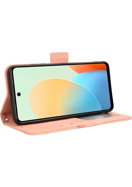 Tecno Spark 20C Flip Pu Deri Darbeye Dayanıklı Koruyucu Kılıf Kredi Kartı Tutucu ile Uyumlu (Yurt Dışından)
