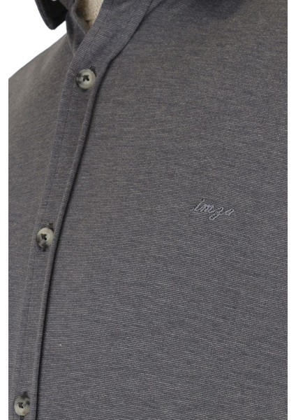 Gri Düz Desen Slim Fit Uzun Kol Gömlek 25116105 fiyatları