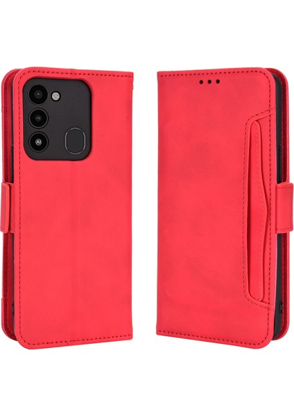 Tecno Spark Go 2022 Flip Pu Deri Darbeye Dayanıklı Koruyucu Kılıf Kredi Kartı Tutucu ile Uyumlu (Yurt Dışından)