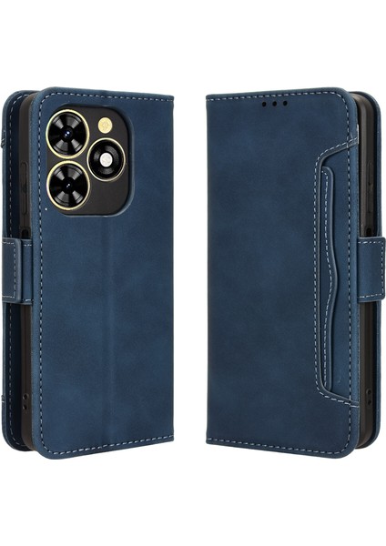 Tecno Spark 20C Flip Pu Deri Darbeye Dayanıklı Koruyucu Kılıf Kredi Kartı Tutucu ile Uyumlu (Yurt Dışından)