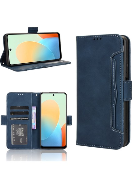 Tecno Spark 20C Flip Pu Deri Darbeye Dayanıklı Koruyucu Kılıf Kredi Kartı Tutucu ile Uyumlu (Yurt Dışından)