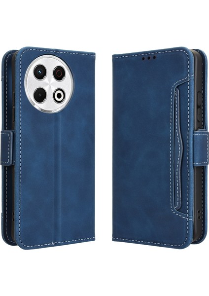 Tecno Spark 30 Pro 4g Flip Pu Deri Darbeye Dayanıklı Koruyucu Kılıf Kredi Kartı Tutucu ile Uyumlu (Yurt Dışından)