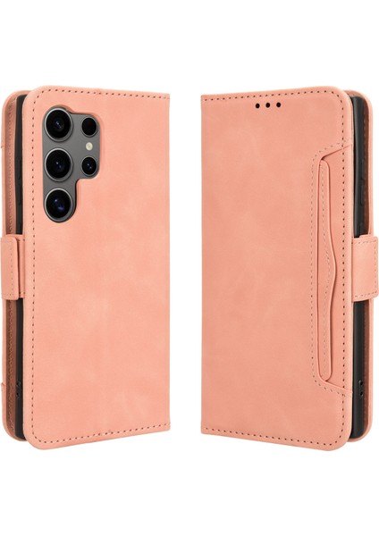 Samsung Galaxy S24 Ultra Flip Pu Deri Darbeye Dayanıklı Koruyucu Kılıf Kredi Kartı Tutucu ile Uyumlu (Yurt Dışından)