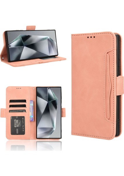 Samsung Galaxy S24 Ultra Flip Pu Deri Darbeye Dayanıklı Koruyucu Kılıf Kredi Kartı Tutucu ile Uyumlu (Yurt Dışından) indirimleri
