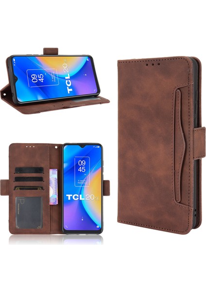 Tcl 20SE Flip Pu Deri Darbeye Dayanıklı Koruyucu Kılıf Kredi Kartı Tutucu ile Uyumlu (Yurt Dışından) fırsatları