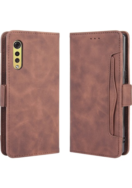 Lg Velvet Flip Pu Deri Darbeye Dayanıklı Koruyucu Kılıf Kredi Kartı Tutucu ile Uyumlu (Yurt Dışından)