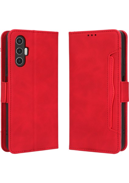 Tecno Pova 3 Flip Pu Deri Darbeye Dayanıklı Koruyucu Kılıf Kredi Kartı Tutucu ile Uyumlu (Yurt Dışından)
