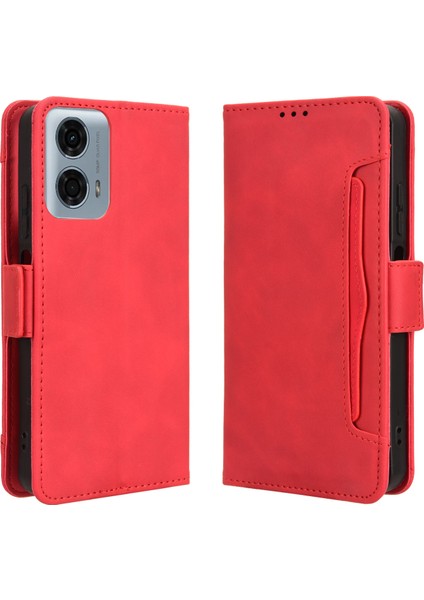 Motorola Moto G45 5g Flip Pu Deri Darbeye Dayanıklı Koruyucu Kılıf Kredi Kartı Tutucu ile Uyumlu (Yurt Dışından)