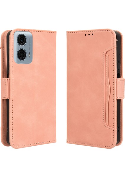 Motorola Moto G45 5g Flip Pu Deri Darbeye Dayanıklı Koruyucu Kılıf Kredi Kartı Tutucu ile Uyumlu (Yurt Dışından)
