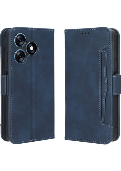 Tecno Spark 10 4g Flip Pu Deri Darbeye Dayanıklı Koruyucu Kılıf Kredi Kartı Tutucu ile Uyumlu (Yurt Dışından)