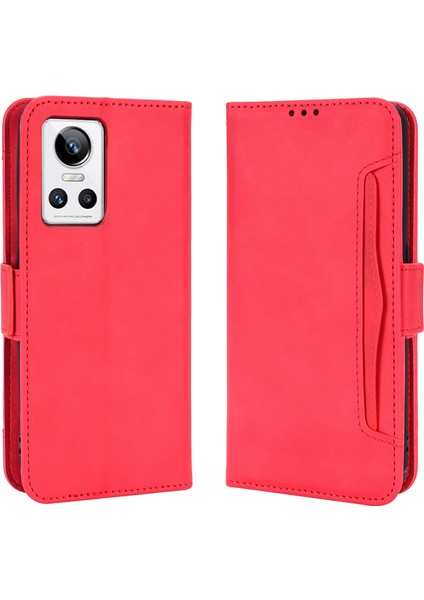 Realme Gt Neo 3 Flip Pu Deri Darbeye Dayanıklı Koruyucu Kılıf Kredi Kartı Tutucu ile Uyumlu (Yurt Dışından)